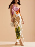 One-Shoulder Maxi Slip Dress