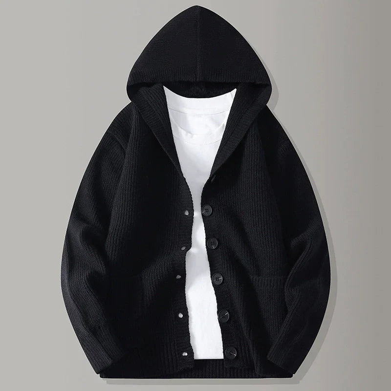 STIRLING HOODED KNIT CARDIGAN